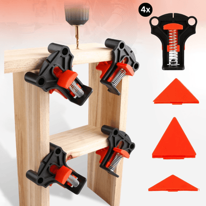 Effektivt träverktygsklämset – Precisionshörnklämmor för säkra 60°, 90°, 120° träprojekt
