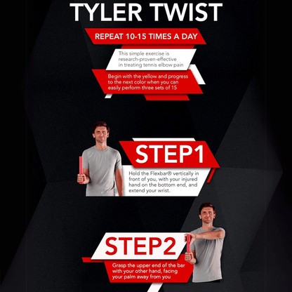 Elbowflex Therapy Resistance Bar - Målmedveten stärkning vid armbågs- och handledsskador - Kompakt och hållbar rehabiliteringsutrustning