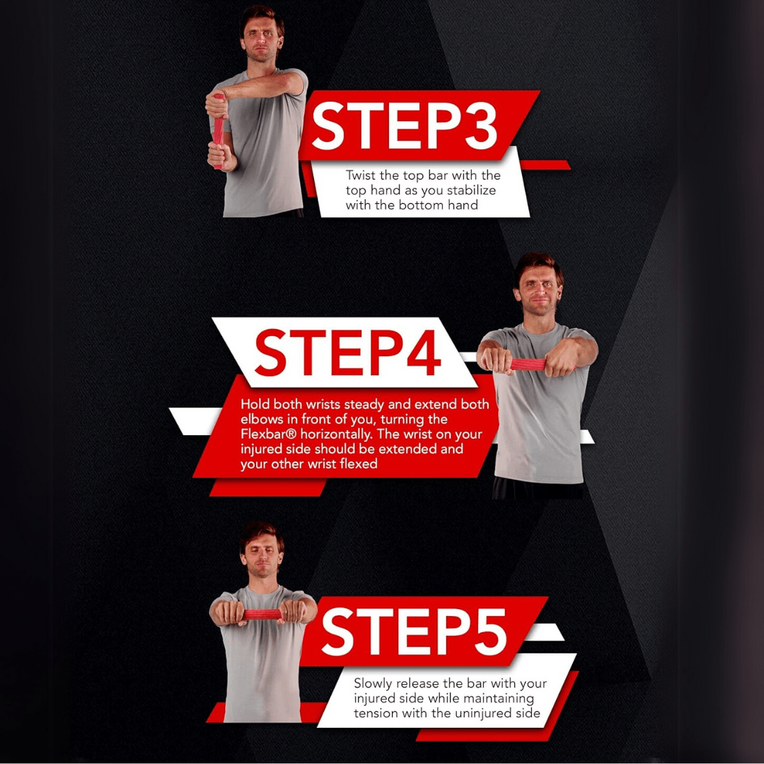 Elbowflex Therapy Resistance Bar - Målmedveten stärkning vid armbågs- och handledsskador - Kompakt och hållbar rehabiliteringsutrustning