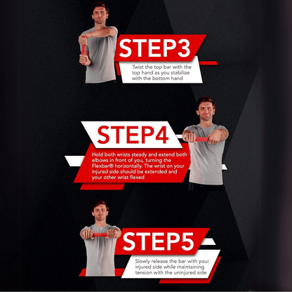 Elbowflex Therapy Resistance Bar - Målmedveten stärkning vid armbågs- och handledsskador - Kompakt och hållbar rehabiliteringsutrustning