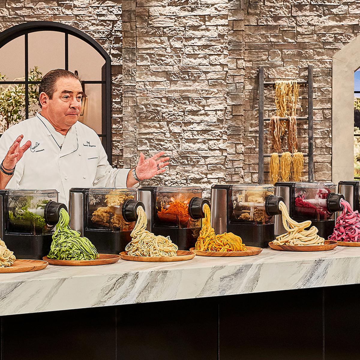 Elektrisk Pastamaskin - 180W Nudelmaskin med 6 Formskivor