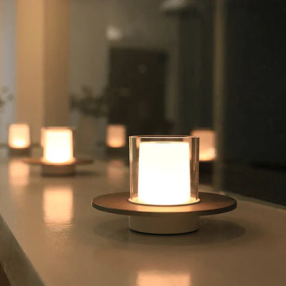 LED Bordslampa med Säker Fyrverkeriljus