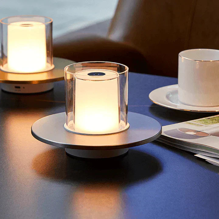 LED Bordslampa med Säker Fyrverkeriljus