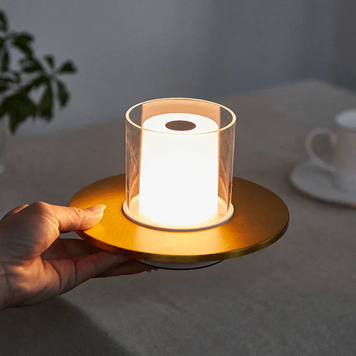LED Bordslampa med Säker Fyrverkeriljus