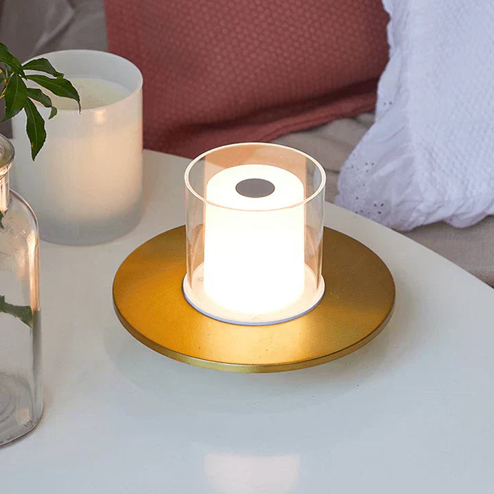 LED Bordslampa med Säker Fyrverkeriljus