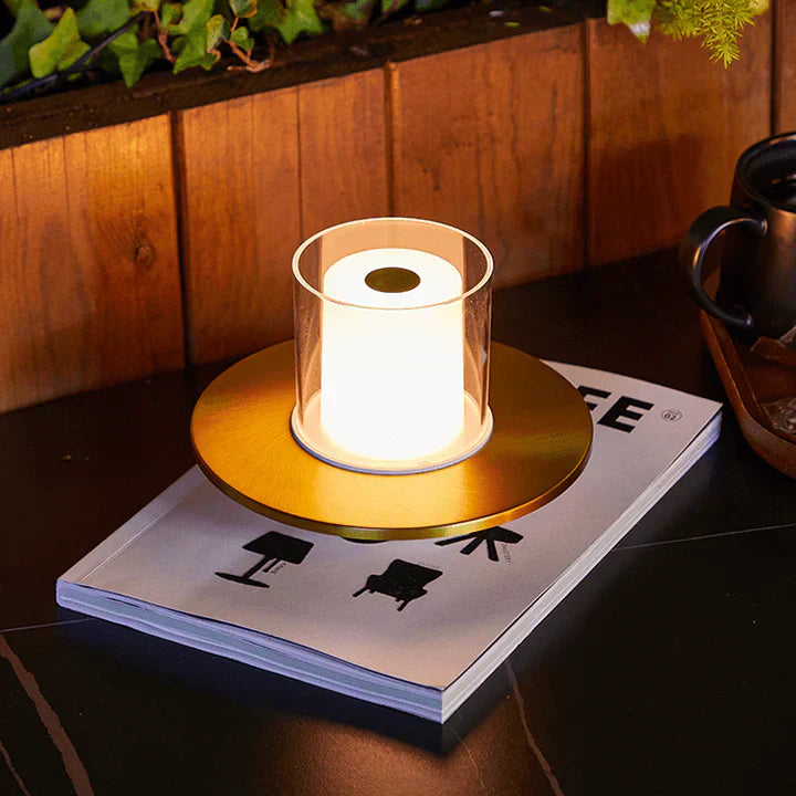 LED Bordslampa med Säker Fyrverkeriljus