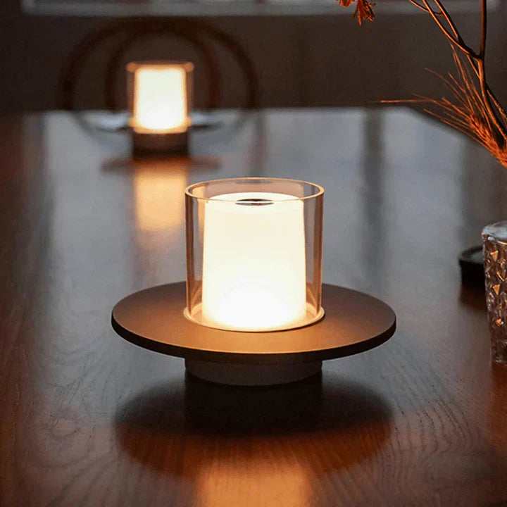 LED Bordslampa med Säker Fyrverkeriljus