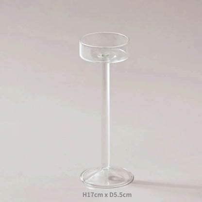 Eleganta glas ljuslykta set för heminredning