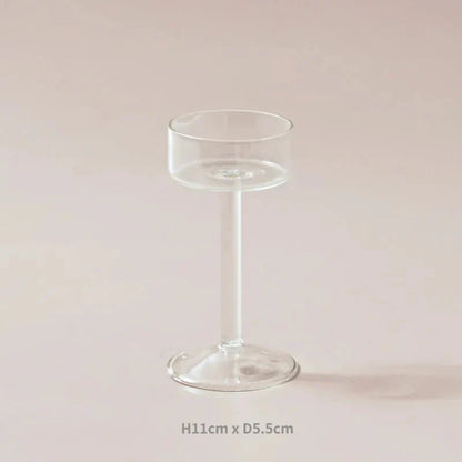 Eleganta glas ljuslykta set för heminredning