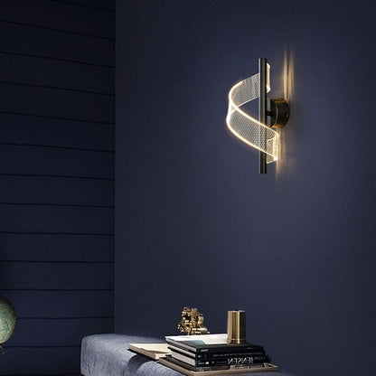 Vägglampa Modern Glas LED Guldarmatur