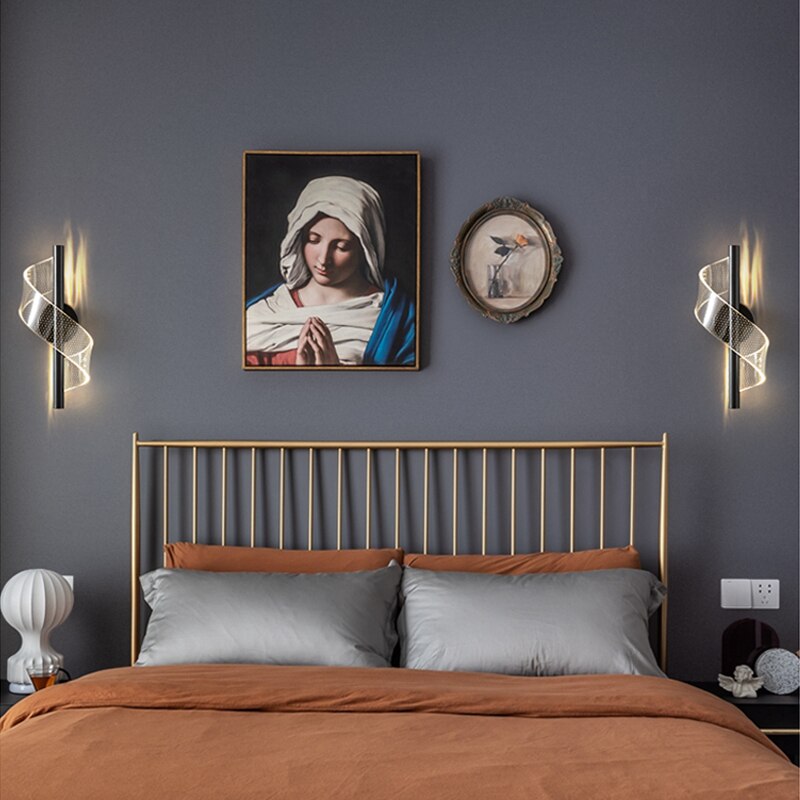 Vägglampa Modern Glas LED Guldarmatur