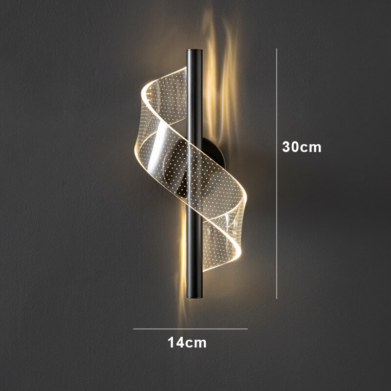 Vägglampa Modern Glas LED Guldarmatur