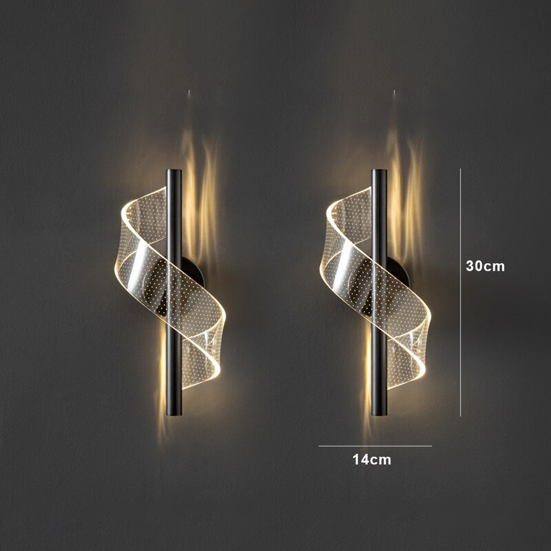 Vägglampa Modern Glas LED Guldarmatur