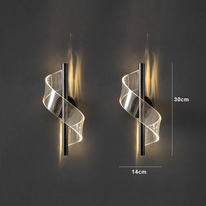 Vägglampa Modern Glas LED Guldarmatur