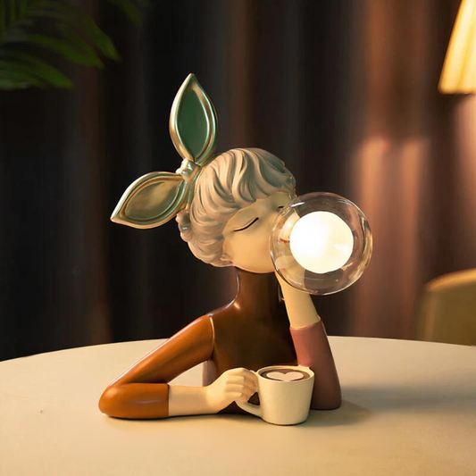 Bordslampa Modern Resin Flicka Design Ljus