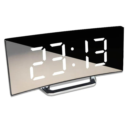 LED Digital Väckarklocka med Böjd Skärm