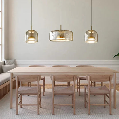 Pendellampa Glas LED Modern Takarmatur