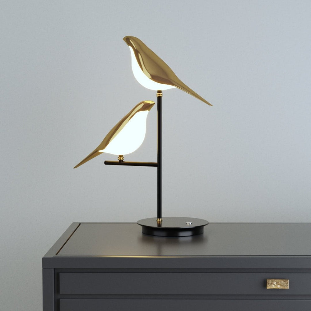 LED Bordslampa Modern Metall Fågel Design
