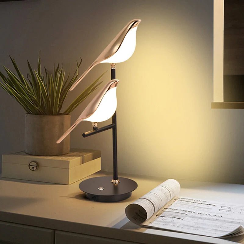 LED Bordslampa Modern Metall Fågel Design