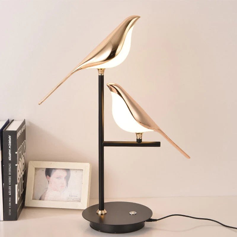 LED Bordslampa Modern Metall Fågel Design