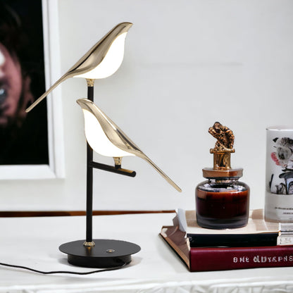 LED Bordslampa Modern Metall Fågel Design