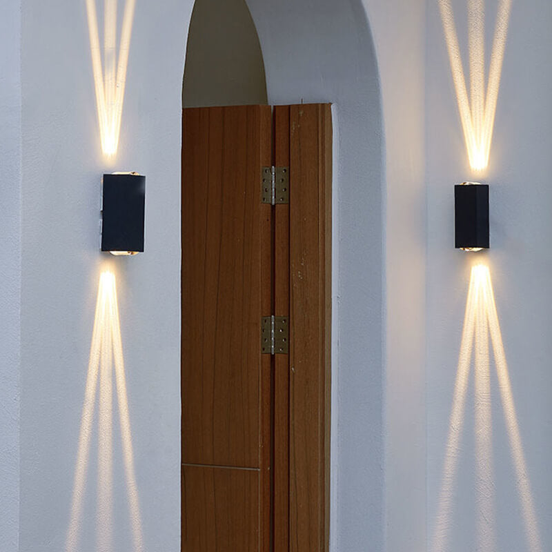 Utomhus Svart Aluminium LED Vägglampa