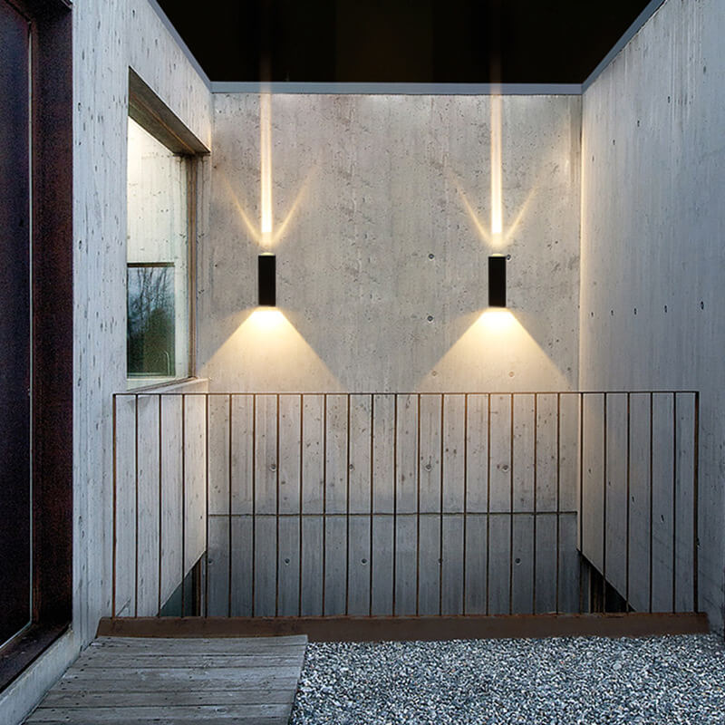 Utomhus Svart Aluminium LED Vägglampa