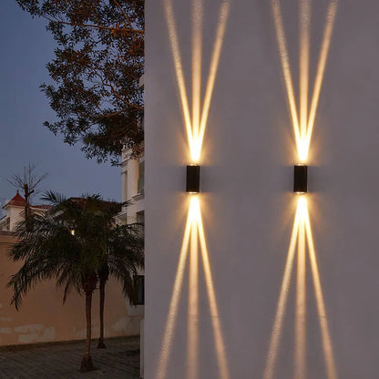 Utomhus Svart Aluminium LED Vägglampa