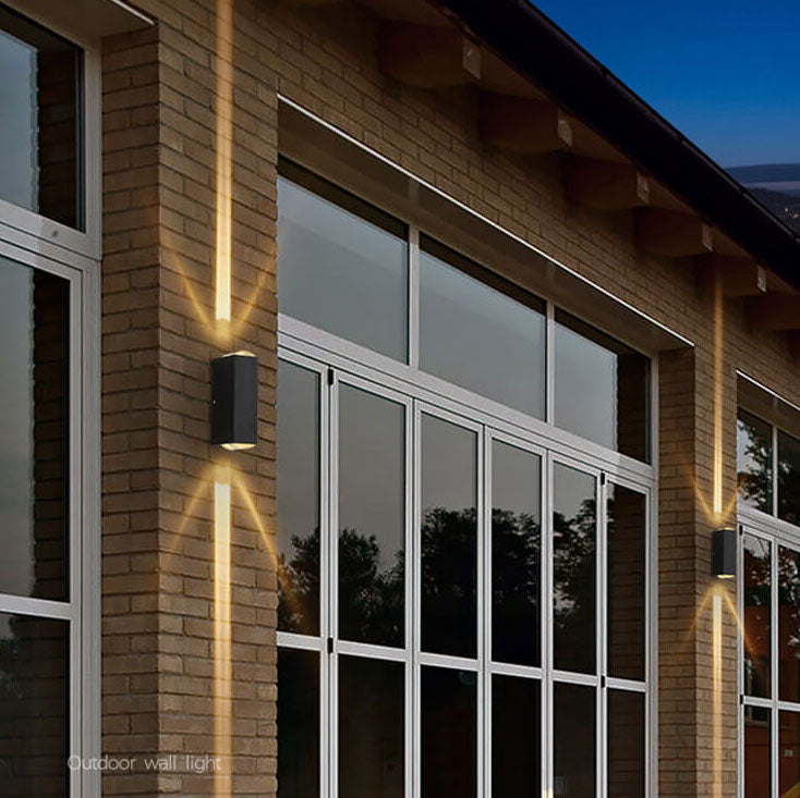 Utomhus Svart Aluminium LED Vägglampa