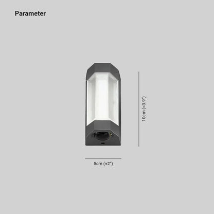 Utomhusvägglampa Vattentät Metall LED-lampa