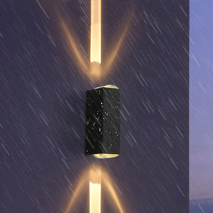 Utomhus Svart Aluminium LED Vägglampa