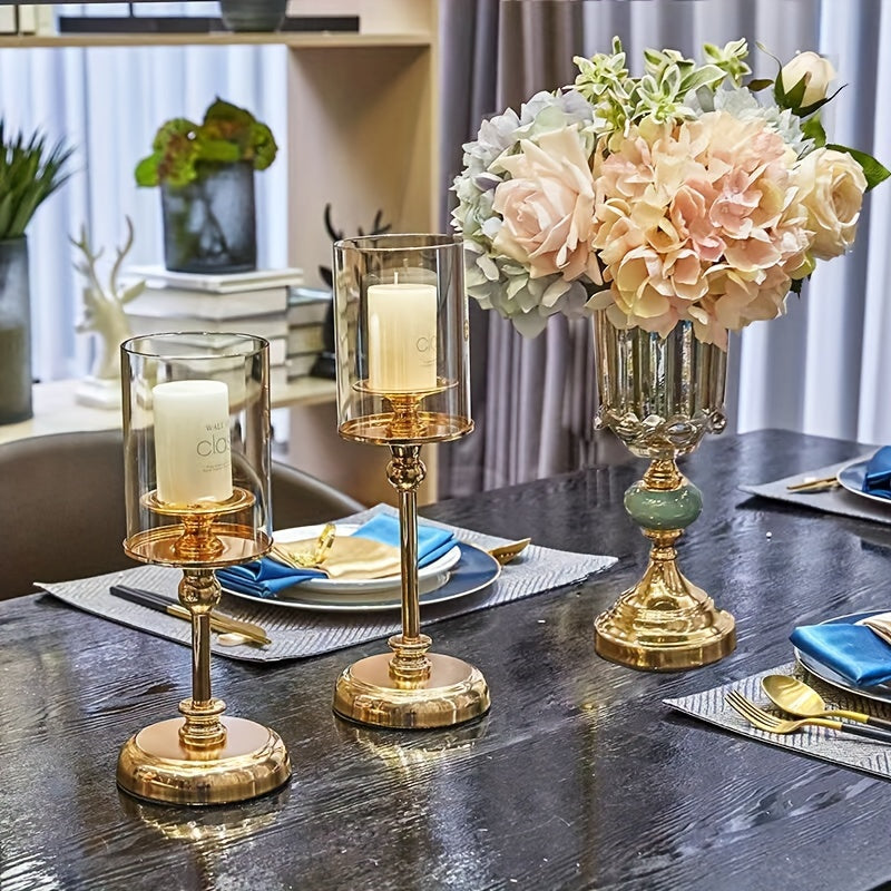 Ljusstakar Guld Metall Bordset