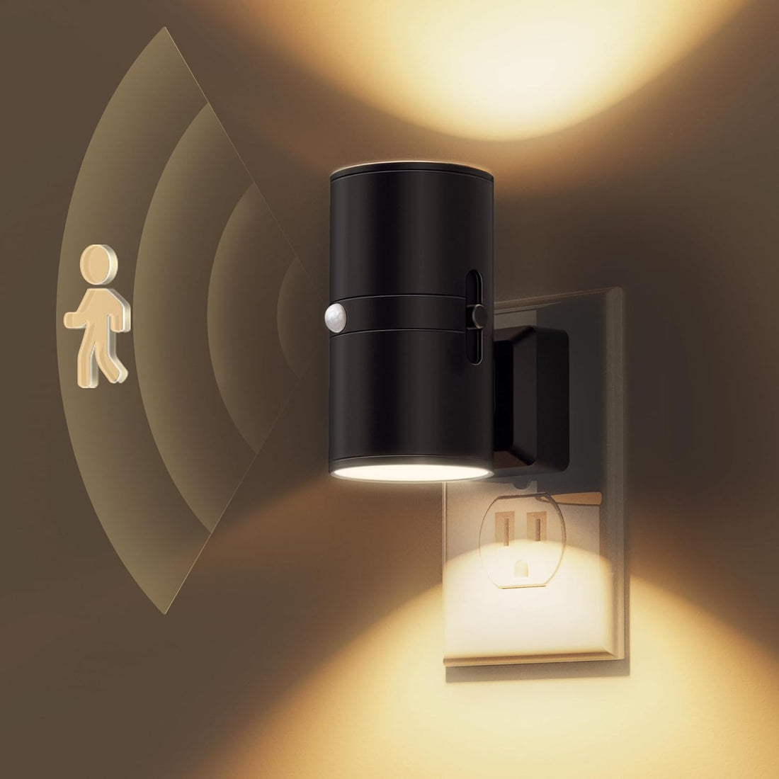 Vägglampa Modern Plug In Rörelsesensor Lampa