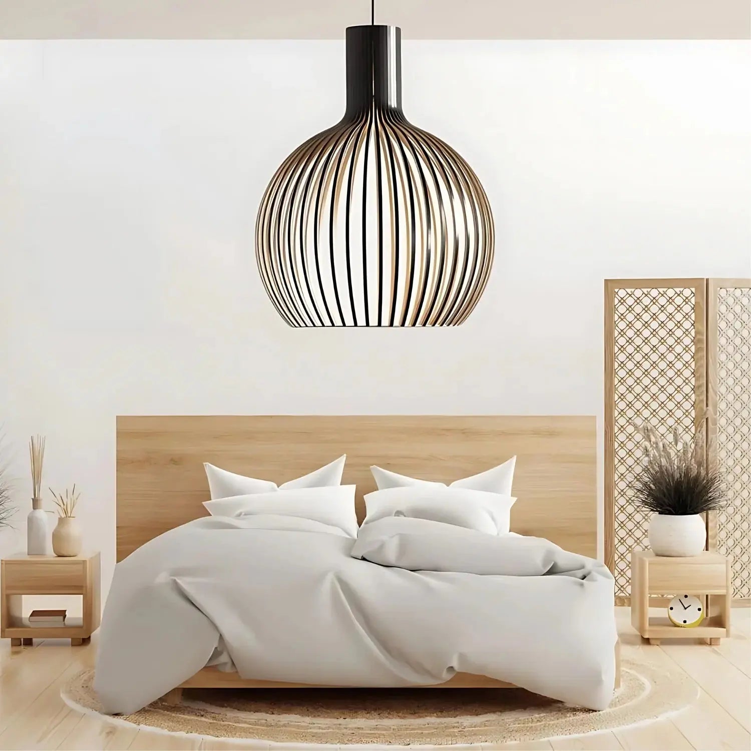 Lunorb | Handgjord bambus plafondlampa