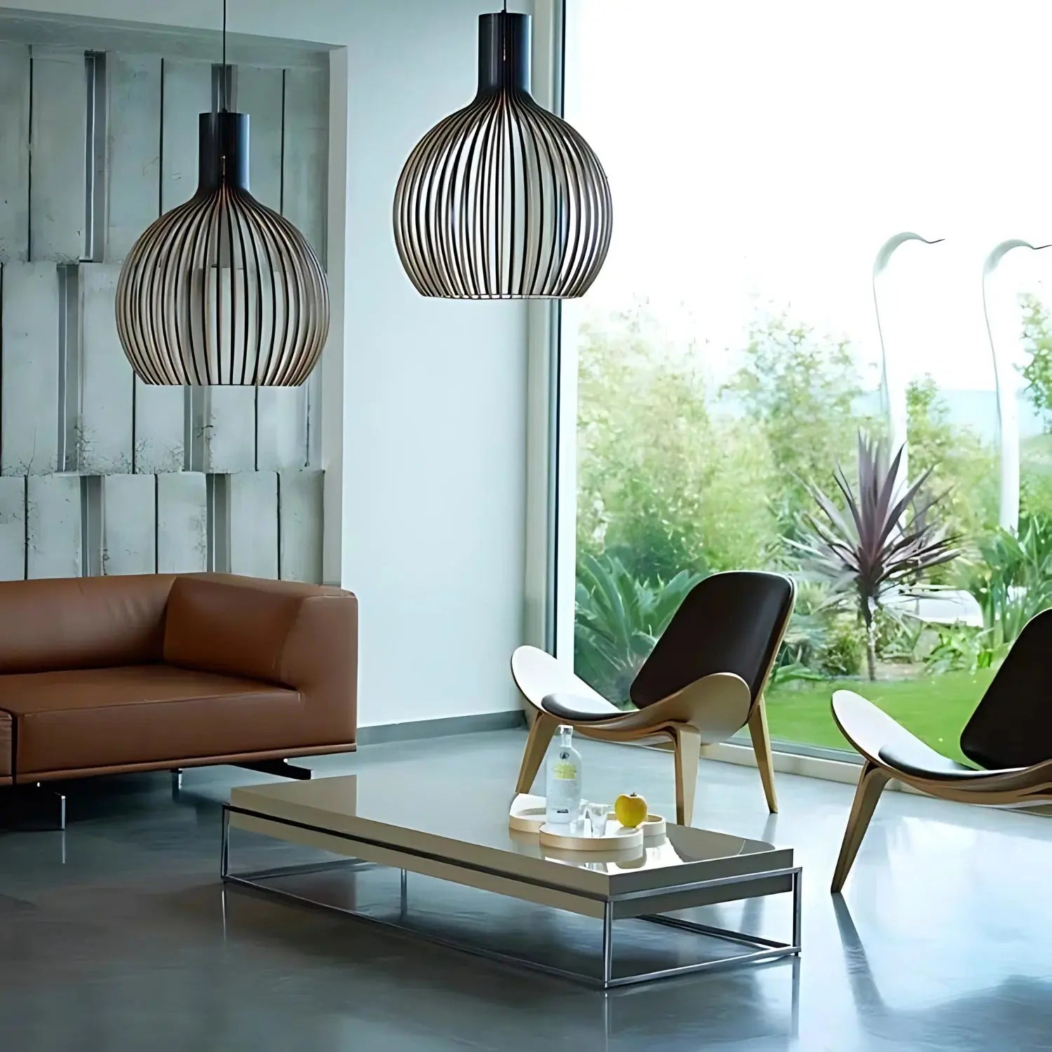 Lunorb | Handgjord bambus plafondlampa