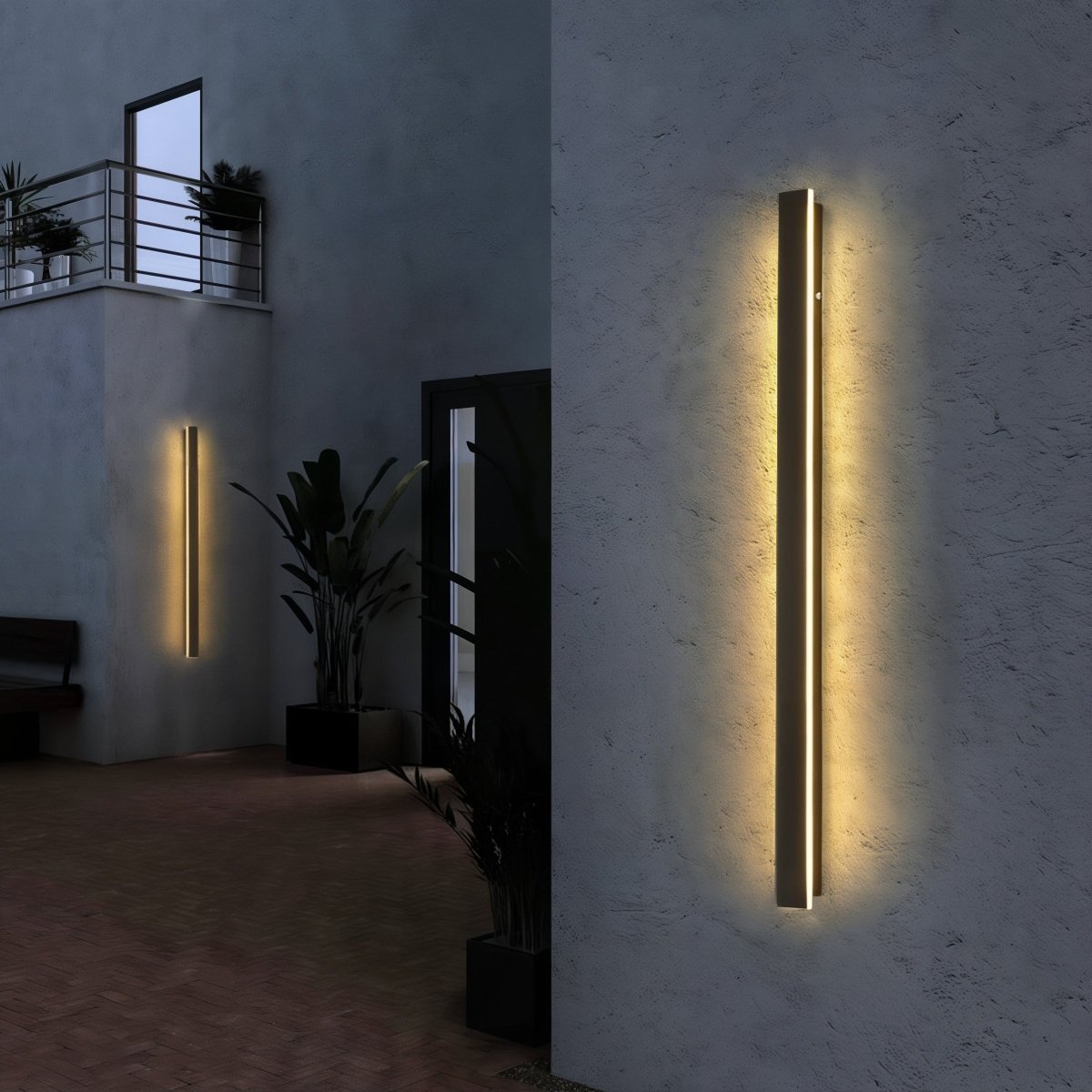 Modern utomhus LED vägglampa – Väderbeständig aluminium sconce