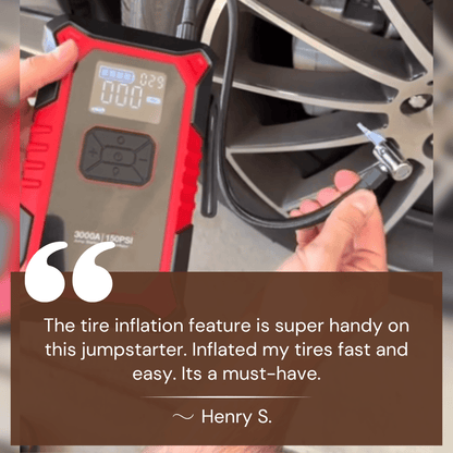 Bilstartare med luftkompressor