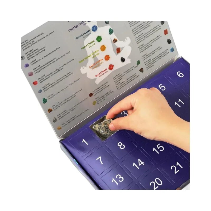 FÖRVANDLAD KRISTALL-JULKALENDERN 2025 – 24 Naturliga Kristaller för en magisk högtidsnedräkning