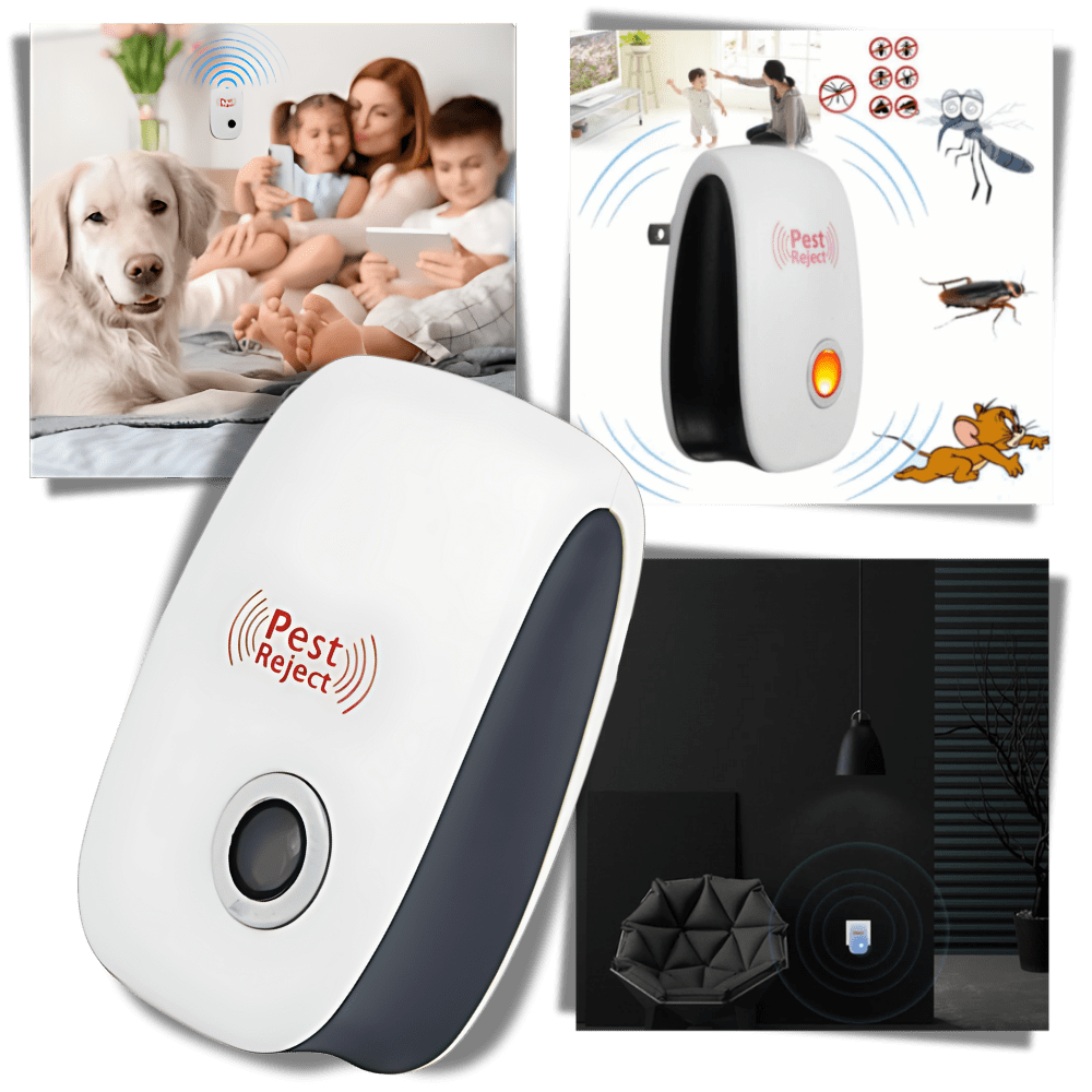 PestGuard – Kompakt ultraljudsskadedjursbekämpare med modern design för hemmabruk