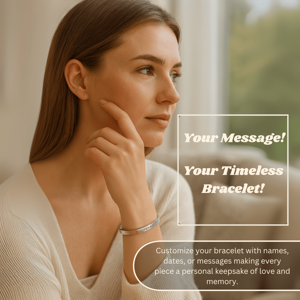 ENGRAVIA – Personligt Graverat Armband i Rostfritt Stål