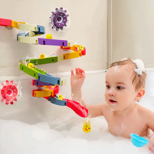 Badleksak Färgglad Plastanka Rutschbana