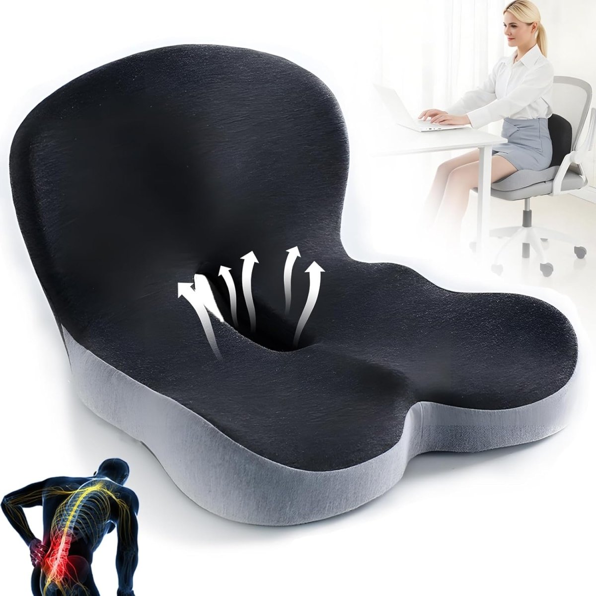 BODYFORM PAD – Ergonomisk sittkudde av minnesskum för daglig komfort