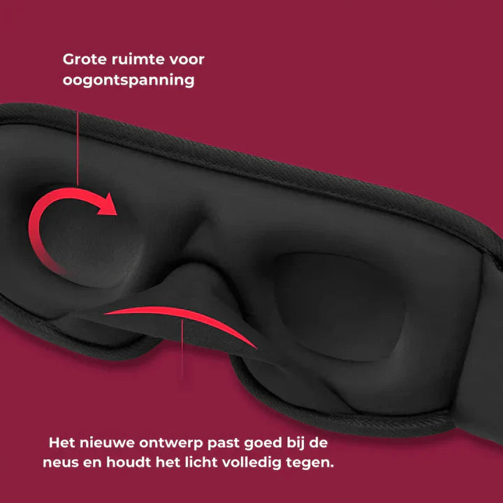 Sovmask för resor med ergonomisk passform