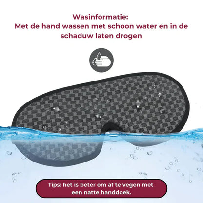 Sovmask för resor med ergonomisk passform