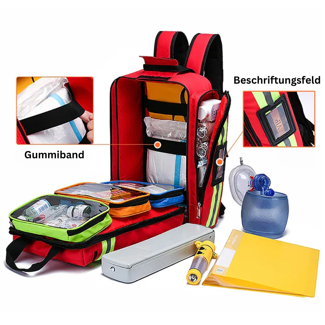 Carvallo SafePak Rescue+ | Vattentät & Reflekterande | För Första Hjälp & Överlevnad | 45×35×15 cm