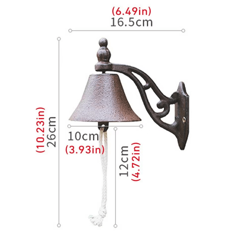 Eurovint Bell - Vintage-Dörrklocka i gjutjärn för stiliga ingångar