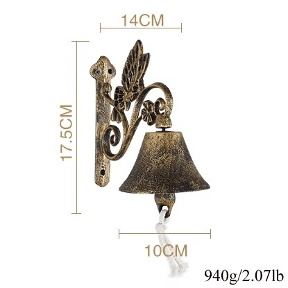 Eurovint Bell - Vintage-Dörrklocka i gjutjärn för stiliga ingångar