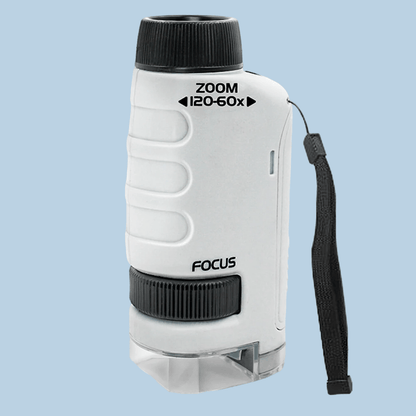 Explorerlens - Bärbar barnmikroskop - 60x-120x zoom med LED-belysning för upptäckter utomhus