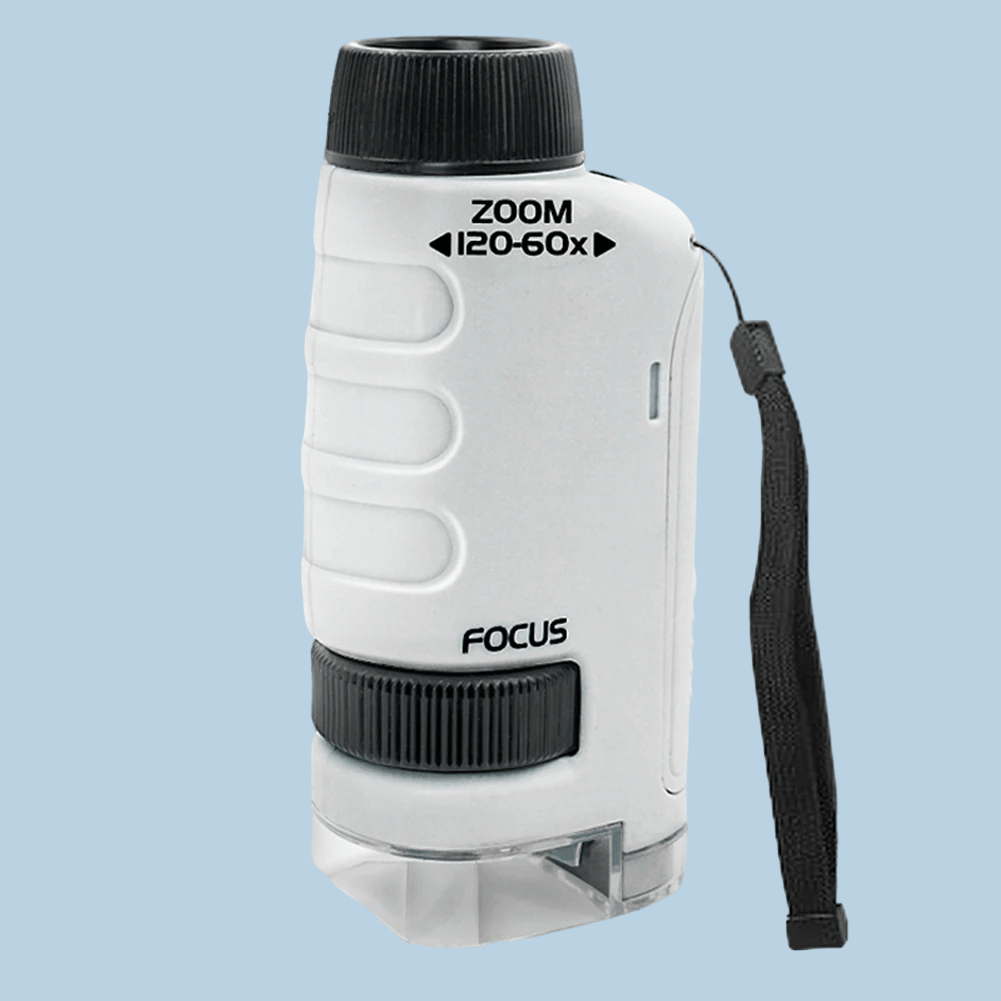 Explorerlens - Bärbar barnmikroskop - 60x-120x zoom med LED-belysning för upptäckter utomhus