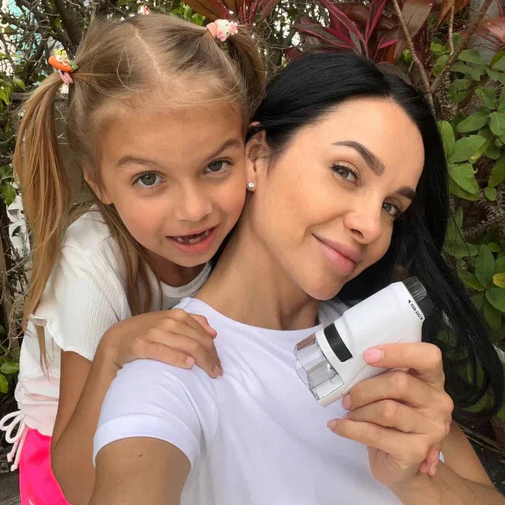 Explorerlens - Bärbar barnmikroskop - 60x-120x zoom med LED-belysning för upptäckter utomhus